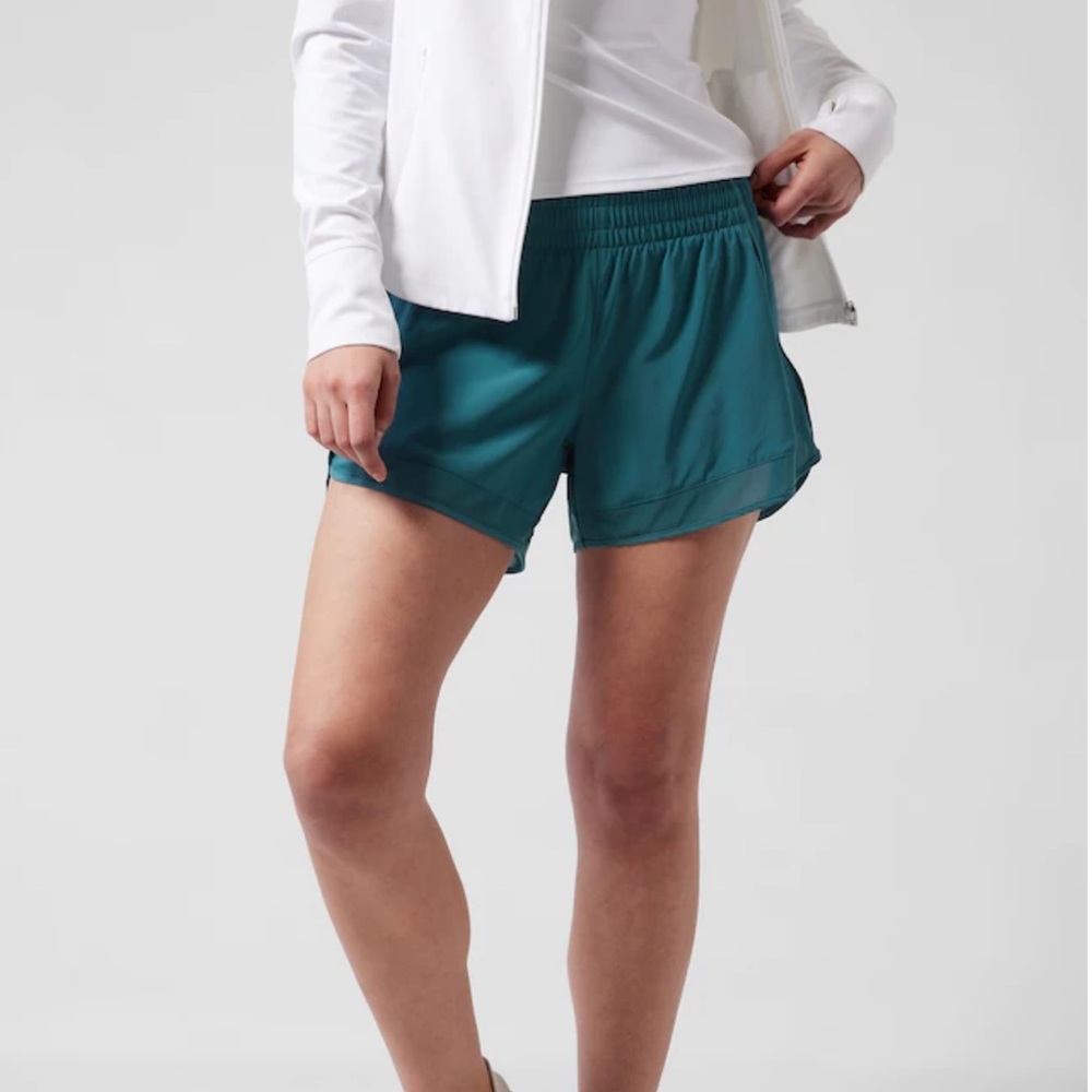 Mesh Racer Run Short 4" Borealis Green
